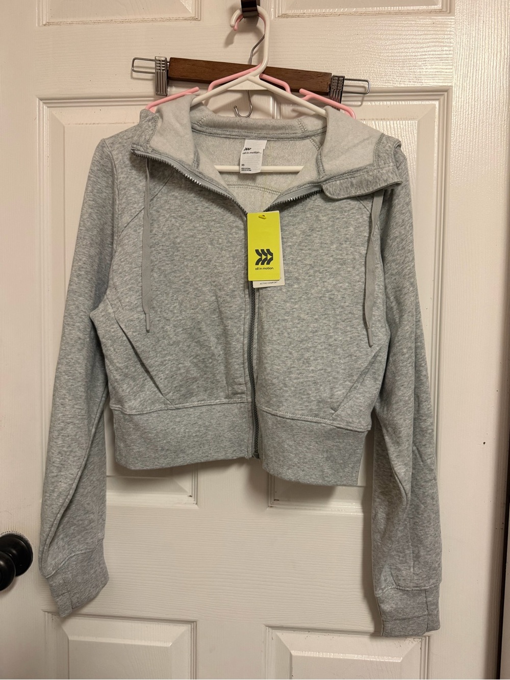 all in motion Light Gray Full-Zip Hoodie